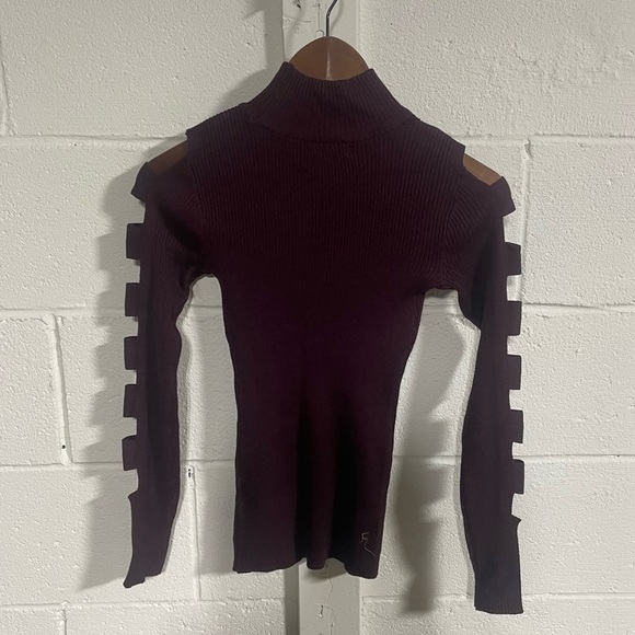 Fashion Nova Burgundy Never Out Of Style Ribbed Sweater Sz Small - Picture 4 of 4